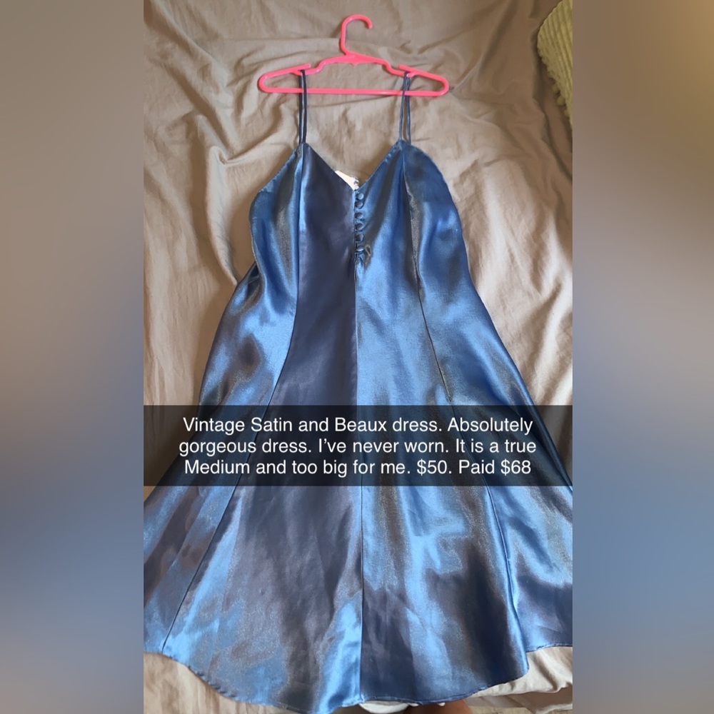 Vintage satin and Beaux dress. Size medium